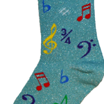 Aim 10008G Metallic Mint Multi Note Socks