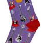 Aim 16310C Purple/Red Guitars Socks