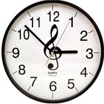 Aim 2806 G-Clef Clock (Black Frame)