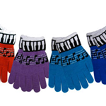 Aim 9150 Stretch Gloves Keyboard/Music Staff