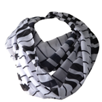 Aim 56457A Infinity Chiffon Black/White Scarf