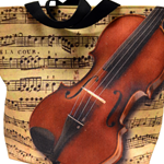 Aim MUBA7 Violin Themed Tote Bag