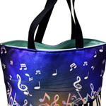 Aim MUBA9 Bright Blue Piano Keys Tote Bag