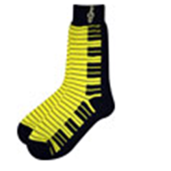 Aim 10001C Yellow and Black Keyboard Socks