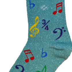 Aim 10008G Metallic Mint Multi Note Socks