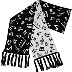 Aim 6605 Scarf Music Notes