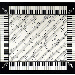 Aim 40026 Mouse Pad KYBD Sheet Music Square