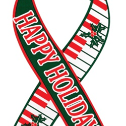 Aim 78012 Ribbon Magnet Happy Holidays Keyboard