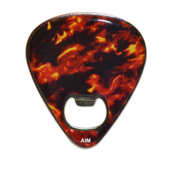 Aim 54608 Guitar Pick Tortoise Shell Designed Magnetic Bottle Opener